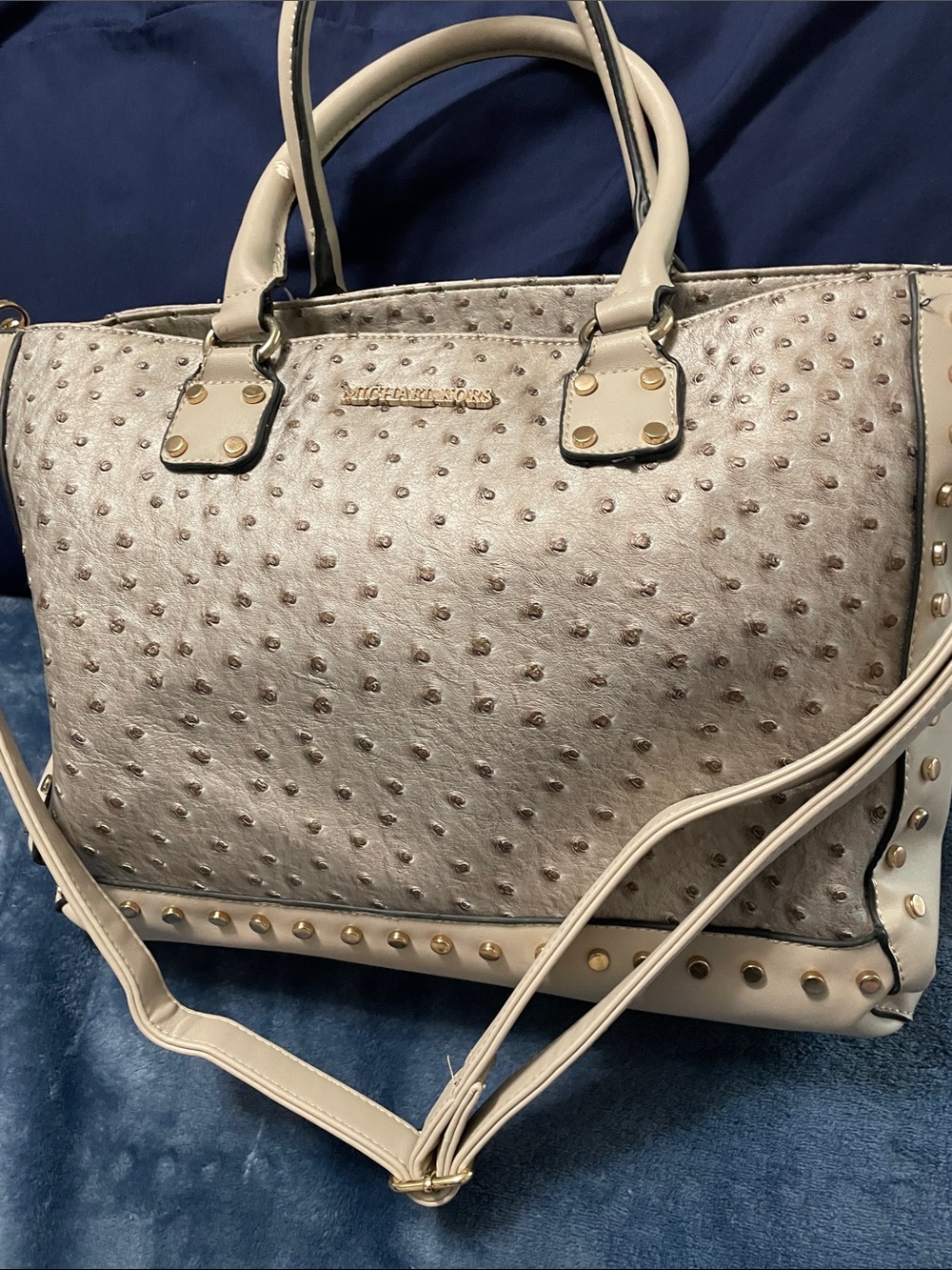 Michael Kors Satchel with Gold Stud Detail